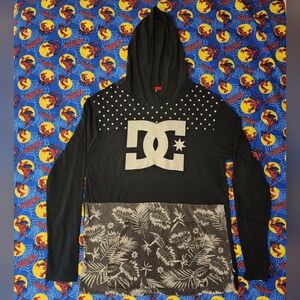 DC Black and White Front Pocket Hoodie XL